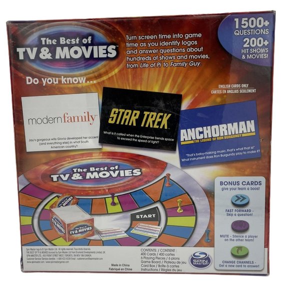 The Best of TV & Movies Board Game By Spin Master SEALED Fast Shipping - Picture 2 of 10